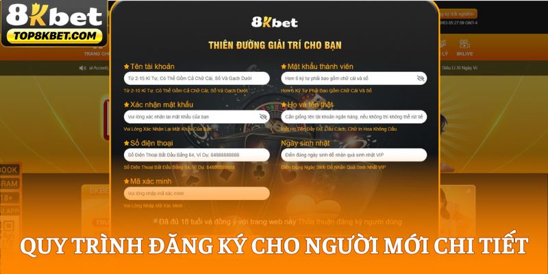 Quy trình đăng ký cho người mới chi tiết